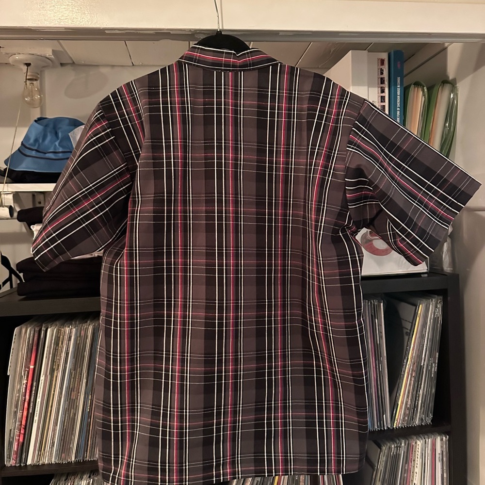 Ben Davis Black and red plaid half zip - Picture 2 of 2